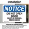 Signmission Do Not Open Door Must Be Opened From The Inside, 10 in W x Rectangle, Vinyl Decal OS-2PACK-NS-D-710-L-11315 - alternate 5